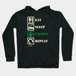 Eat Sleep Cactus Repeat - Dark Hoodie